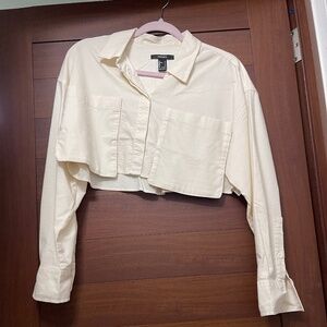 Forever 21 cropped button up shirt